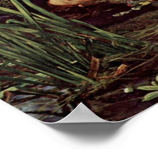 Ophelia door John Everett Millais Poster (Hoek)