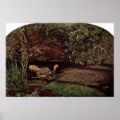 Ophelia door John Everett Millais Poster (Voorkant)