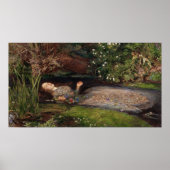 Ophelia door John Everett Millais Poster (Voorkant)