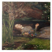 Ophelia door John Everett Millais Tegeltje (Voorkant)