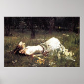 Ophelia, door John William Waterhouse, 1889 Poster (Voorkant)