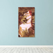 Ophelia door John William Waterhouse Canvas Afdruk (Insitu (Houten vloer))
