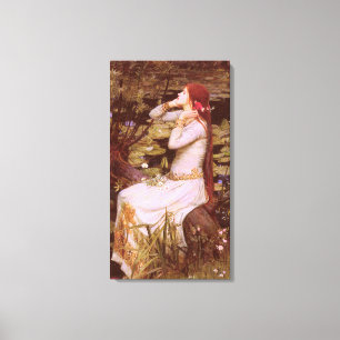 Ophelia door John William Waterhouse Canvas Afdruk