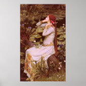 Ophelia door John William Waterhouse Poster (Voorkant)