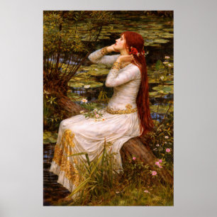 Ophelia door John William Waterhouse Poster