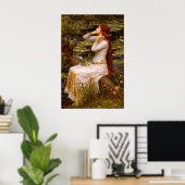 Ophelia door John William Waterhouse Poster (Thuiskantoor)