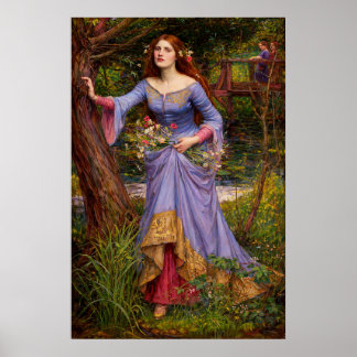 Ophelia door John William Waterhouse Poster