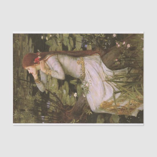 Ophelia door John William Waterhouse Tissuepapier (Voorkant)