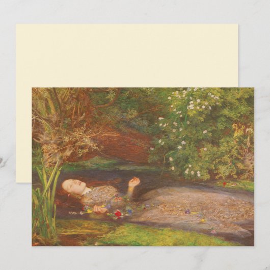 Ophelia door Millais,  Victoriaans Kunst (Voorkant / Achterkant)