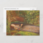 Ophelia door Millais,  Victoriaans Kunst Briefkaart (Voorkant / Achterkant)
