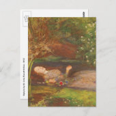 Ophelia door Millais,  Victoriaans Kunst Briefkaart (Voorkant / Achterkant)