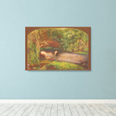 Ophelia door Millais,  Victoriaans Kunst Canvas Afdruk (Insitu (Houten vloer))