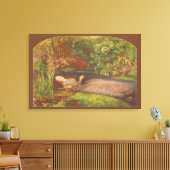 Ophelia door Millais, Victoriaans Kunst Canvas Afdruk (Insitu (Woonkamer))