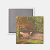 Ophelia door Millais,  Victoriaans Kunst Magneet (Voorkant / Achterkant)