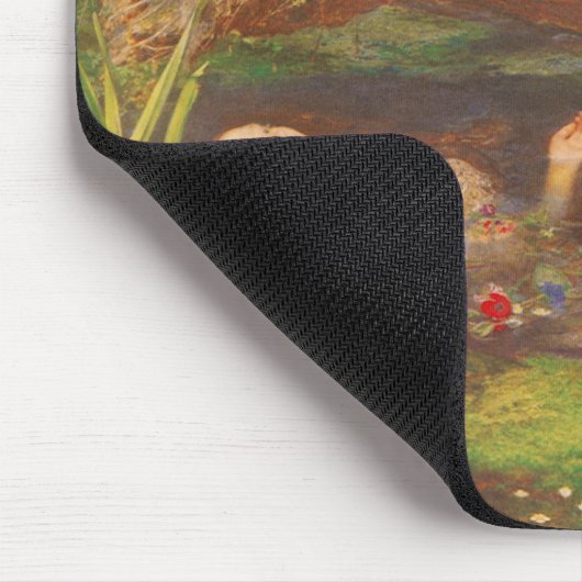 Ophelia door Millais, Victoriaans Kunst Muismat (Hoek)