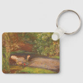 Ophelia door Millais,  Victoriaans Kunst Sleutelhanger (Voorkant)