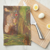 Ophelia door Millais,  Victoriaans Kunst Theedoek (Quarter Fold)