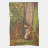Ophelia door Millais,  Victoriaans Kunst Theedoek (Verticaal)
