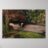 Ophelia door Sir John Everett Millais Poster (Voorkant)