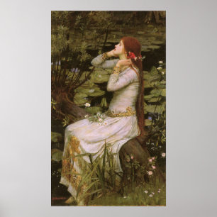 Ophelia door Waterhouse Poster