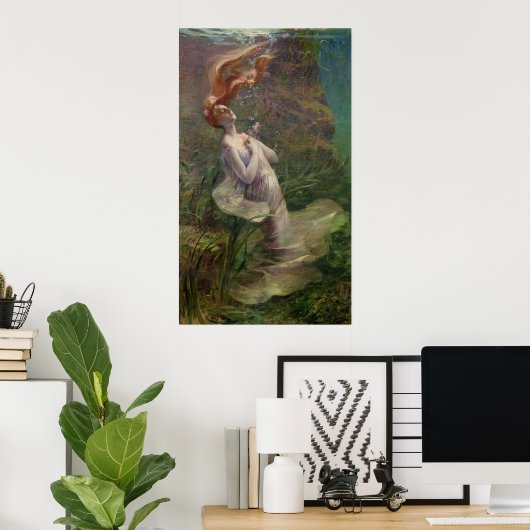 Ophelia Drowning, 1895 Poster (Thuiskantoor)