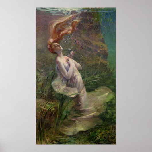 Ophelia Drowning, 1895 Poster (Voorkant)