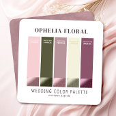 Ophelia Dusty Mauve Trouwkleur Palet Kaart