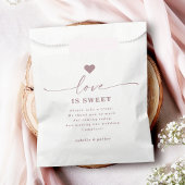 Ophelia Dusty Pink Wedding Love is een zoete trakt Bedankzakje