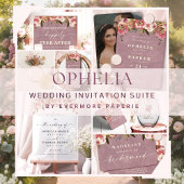 Ophelia Dusty Pink Wedding Meal Choice RSVP Card