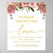 Ophelia Elegant Deel de Liefde Echte Folie Teken Folie Afdrukken (Voorkant)