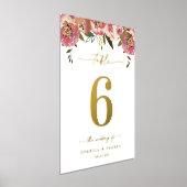 Ophelia Elegant RAL Gold Folie Trouwtafel Nummer Afdrukken (Laagn)