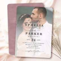 Ophelia Elegant Script Foto Bruiloft