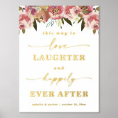 Ophelia elegante receptie op deze manier bruiloft  folie afdrukken (Voorkant)