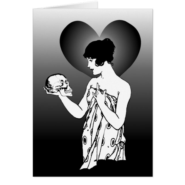 Ophelia en Yorick Fade Blank Card (Voorkant)