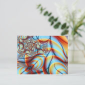 Ophelia Fine Abstracte Fractal Art Briefkaart (Staand voorkant)