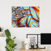 Ophelia Fine Abstracte Fractal Art Poster (Thuiskantoor)