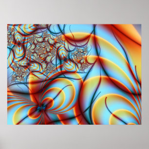 Ophelia Fine Abstracte Fractal Art Poster