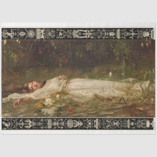 Ophelia Floating in the River by Heyer Tissuepapier (Voorkant)