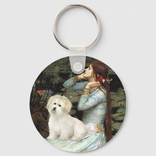 Ophelia Gezeten - Coton de Tulear 7 Sleutelhanger (Voorkant)
