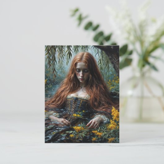 Ophelia Half-Submerged Original Art  Briefkaart (Staand voorkant)