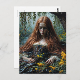 Ophelia Half-Submerged Original Art  Briefkaart
