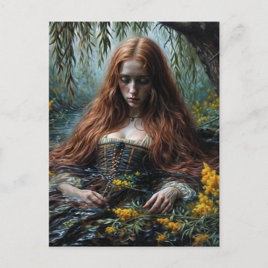 Ophelia Half-Submerged Original Art  Briefkaart (Voorkant)