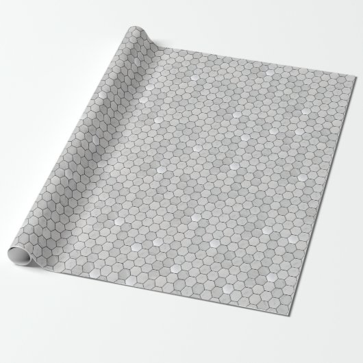 Ophelia Hexagon Patterned Cadeaupapier (Uitgerold)