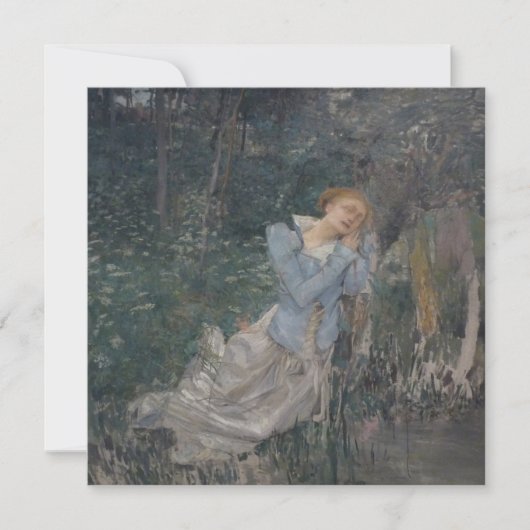 Ophelia (Huile vrouw) (door Jules Bastien-Lepage) Kaart (Voorkant)