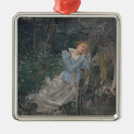 Ophelia (Huile vrouw) (door Jules Bastien-Lepage) Metalen Ornament