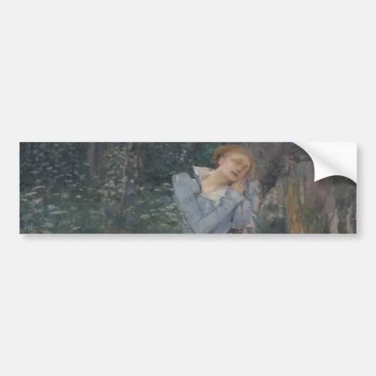 Ophelia (Huilende vrouw) (door Jules Bastien-Lepag Bumpersticker (Voorkant)