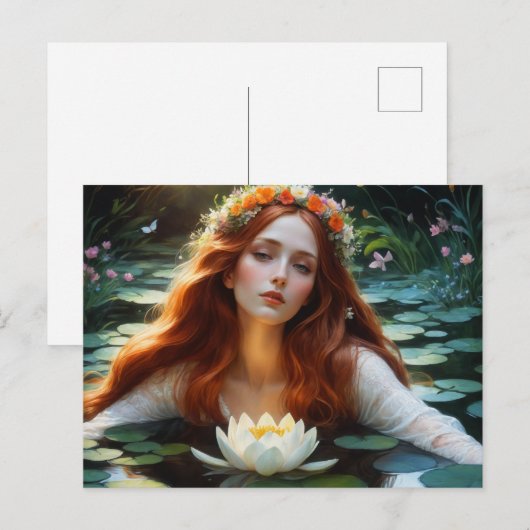 Ophelia in de waterlelies briefkaart (Voorkant / Achterkant)
