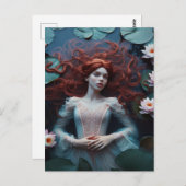 Ophelia in een Lily Pond Briefkaart (Voorkant / Achterkant)