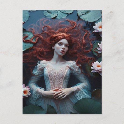 Ophelia in een Lily Pond Briefkaart (Voorkant)