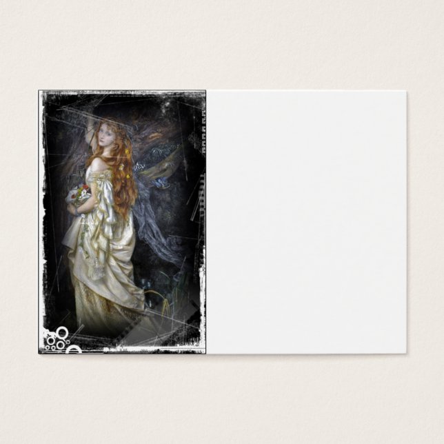 Ophelia in het wit visitekaartje (Voorkant)